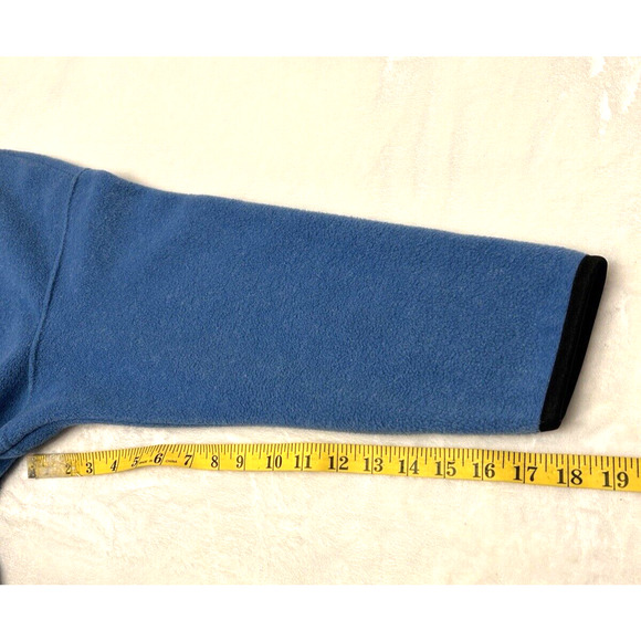 Eddie Bauer Mens 1/4 Zip Pullover Fleece Jacket Sz M Blue Mock Neck - Picture 5 of 7
